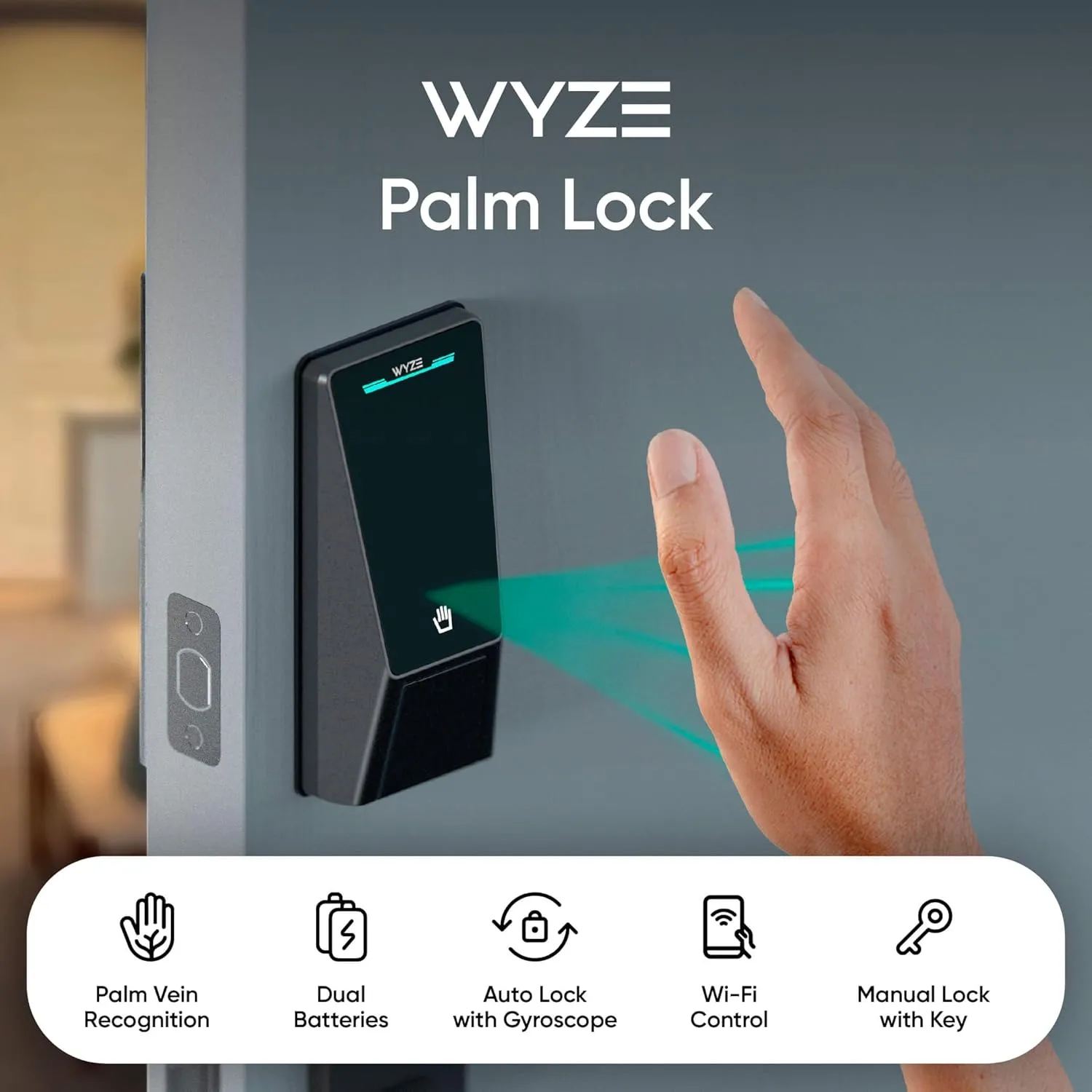 1770857476 904 Wyze Palm Lock Smart Door Lock with Palm Vein Recognition