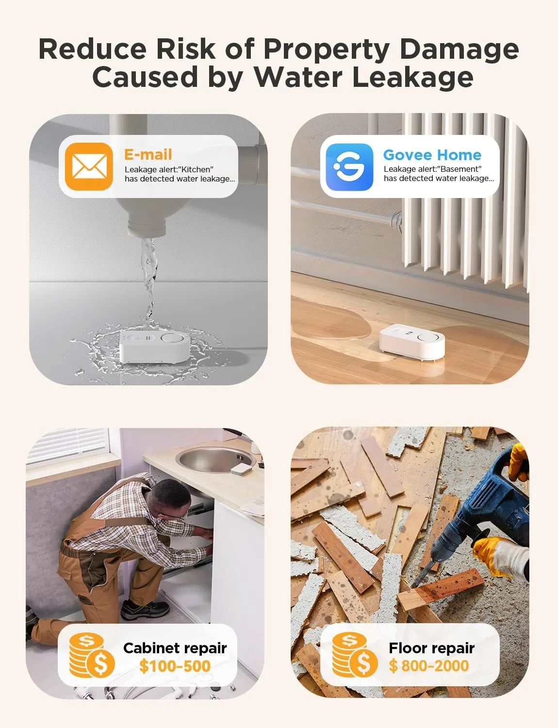 1770898402 982 Govee WiFi Water Leak Detector 3 Packs Leak Alert with