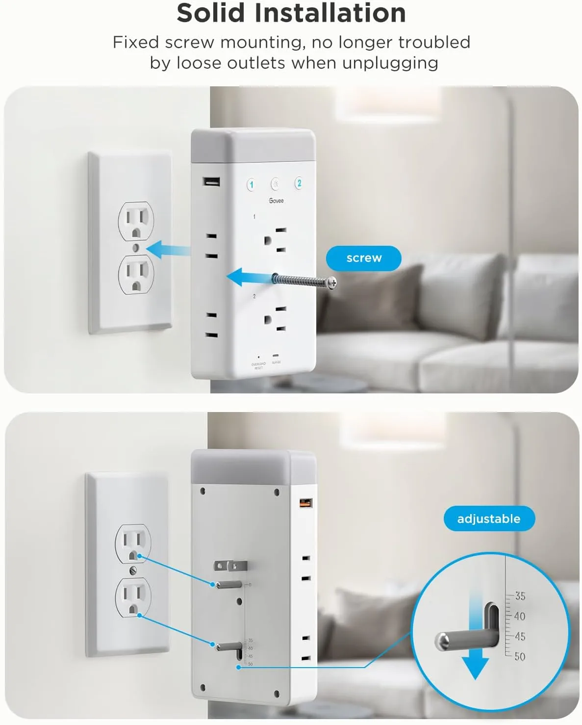 1770916192 991 Govee Smart Plug Outlet Extender 3 Sided Smart Power Strips with