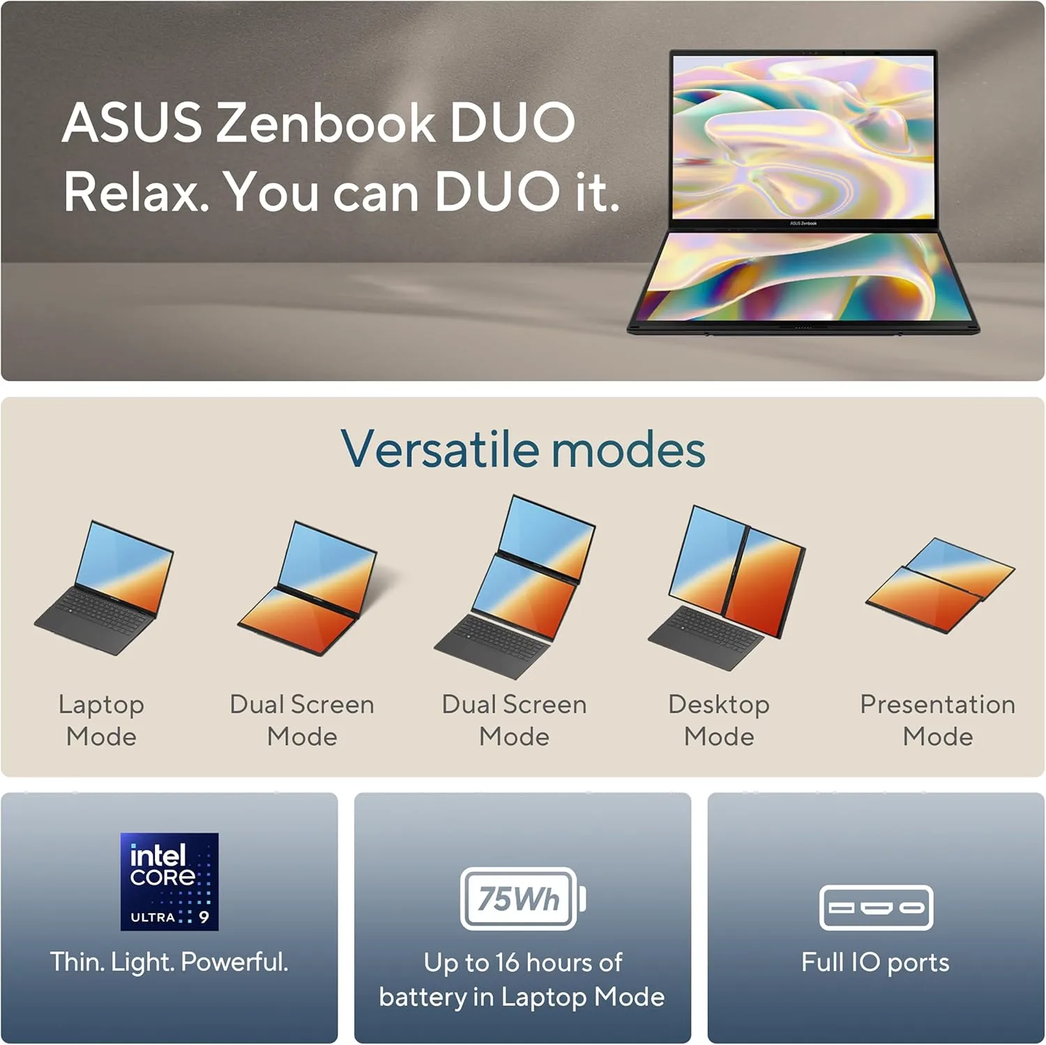 1770926778 673 ASUS Zenbook Duo Laptop Dual 14 OLED 3K 120Hz Touch
