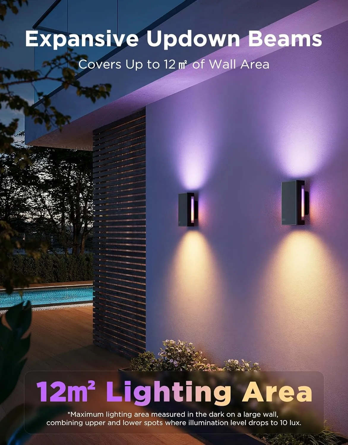 1770935348 376 Govee Outdoor UpDown Wall Light 2 Pack 1200LM RGBICWW Smart