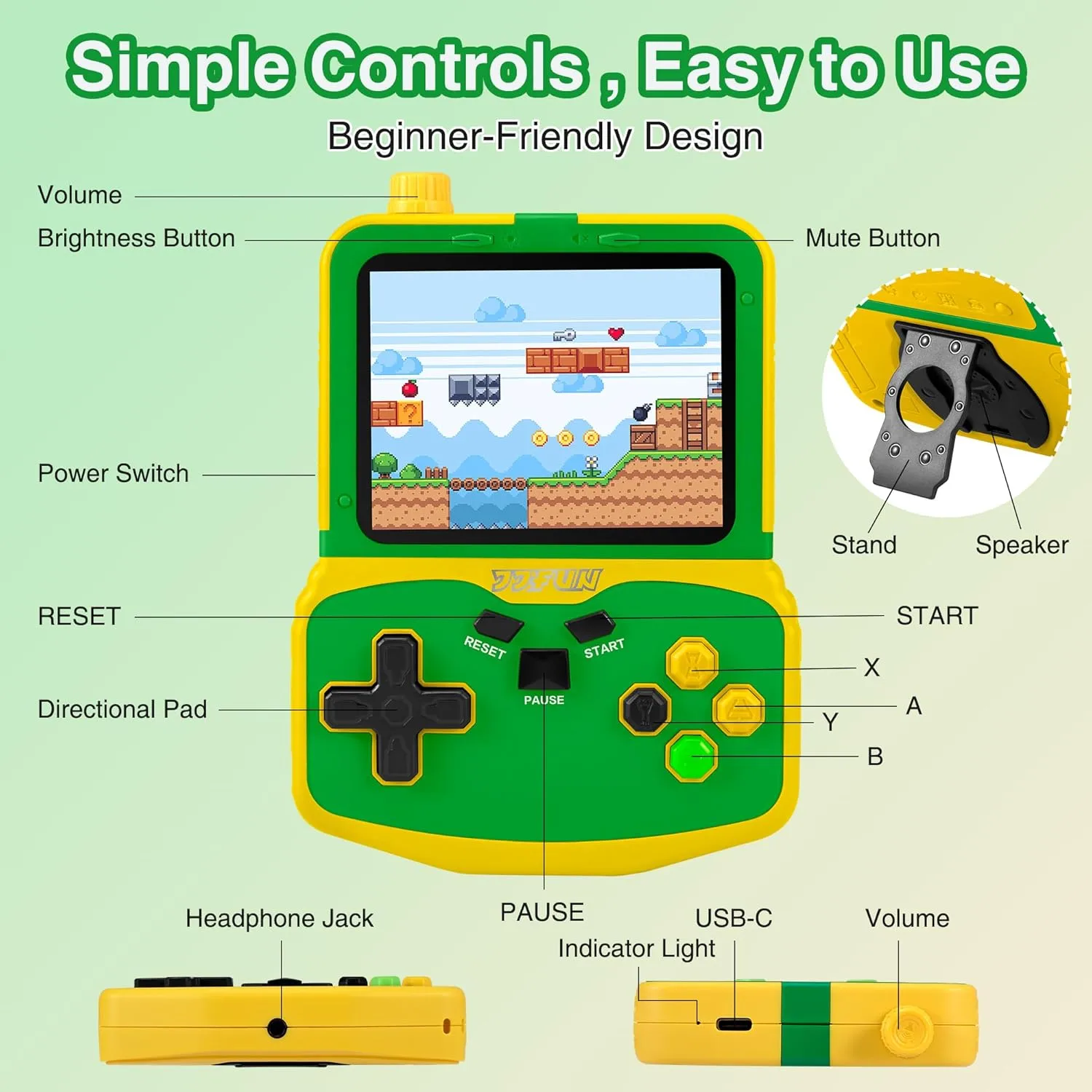 1770995456 589 Kids Handheld Video Game Player 220 Preloaded Classic Games Portable
