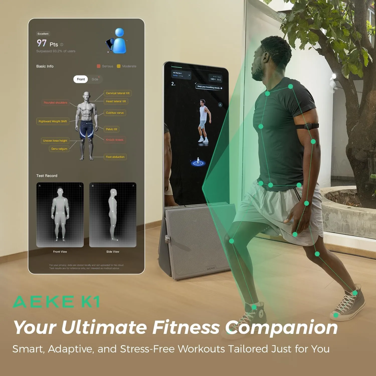 1771008832 176 AEKE Smart Home Gym System Fitness Mirror K1 AI Powered All in One