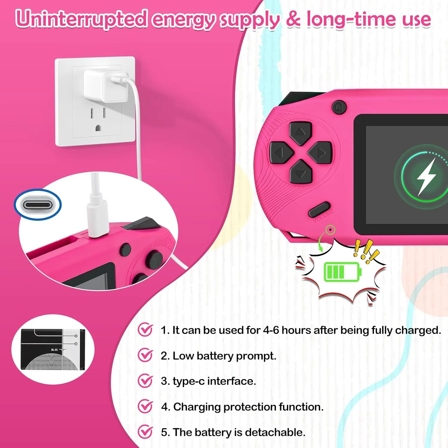 1771013306 898 16 Bit Handheld Game for Kids 30 Large Screen Retro