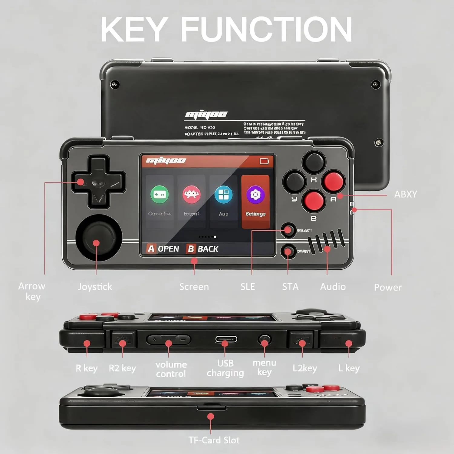 1771086195 548 Miyoo A30 Handheld Game Console Retro Games Consoles with 28
