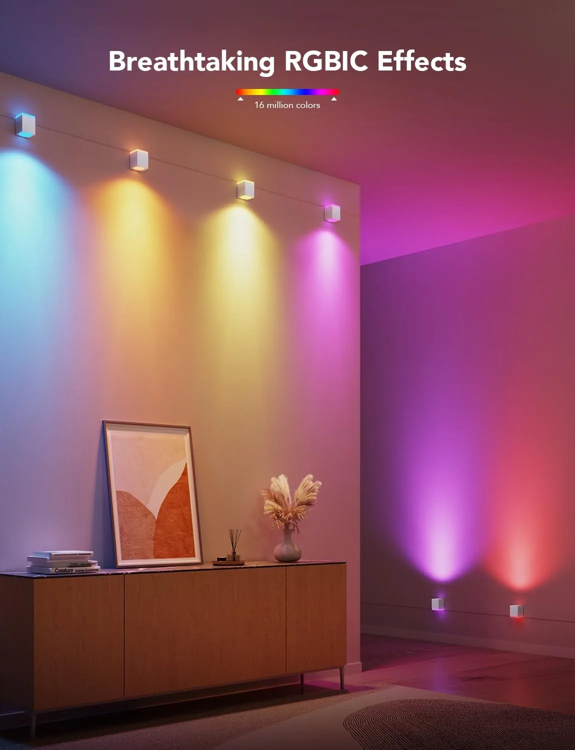 1771187491 91 Govee Cube Wall Sconces RGBIC LED Wall Light Works with