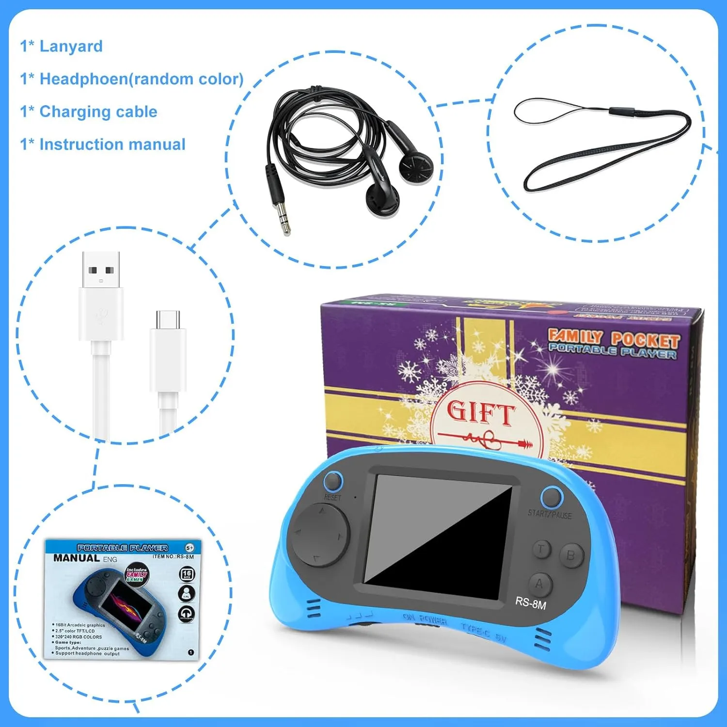 1771278727 38 Handheld Games for Kids 16 Bit Retro Video Game with