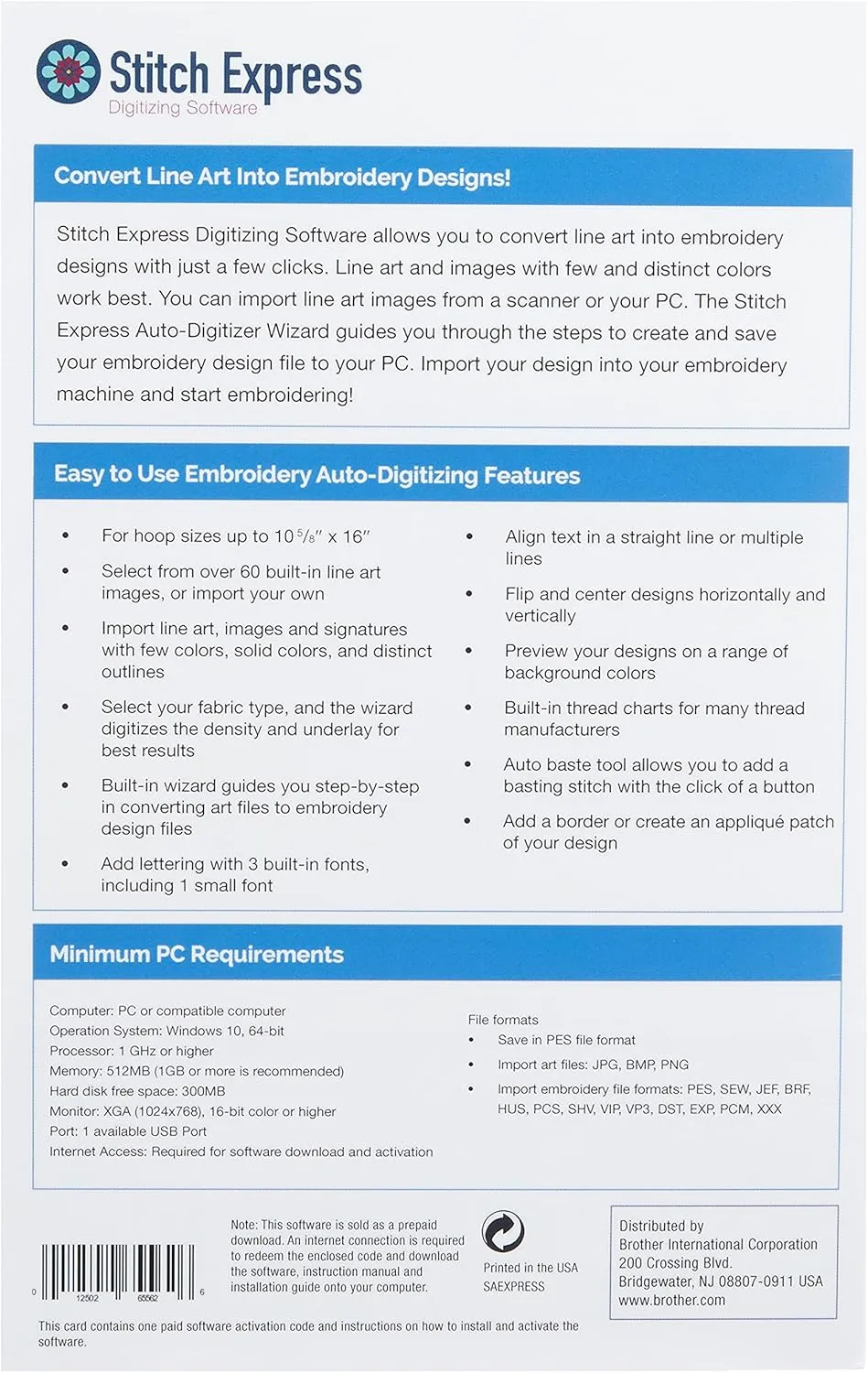 1771321824 457 Brother SAEXPRESS %E2%80%93 Stitch Express Auto Digitizing Software