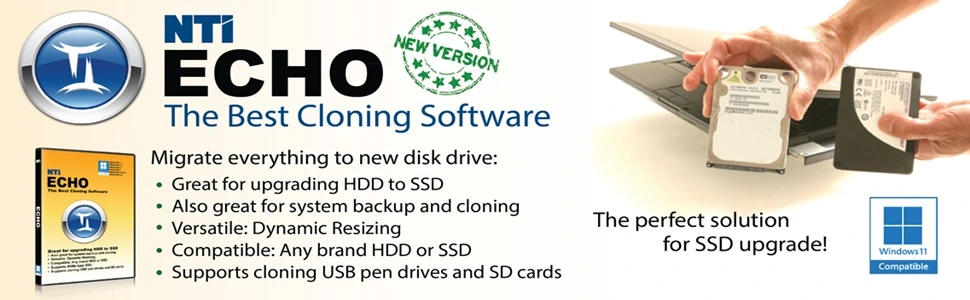 NTI Echo cloning software included!