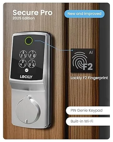 Fingerprint Keyless Entry Door Lock, Built-in Wi-Fi Deadbolt
