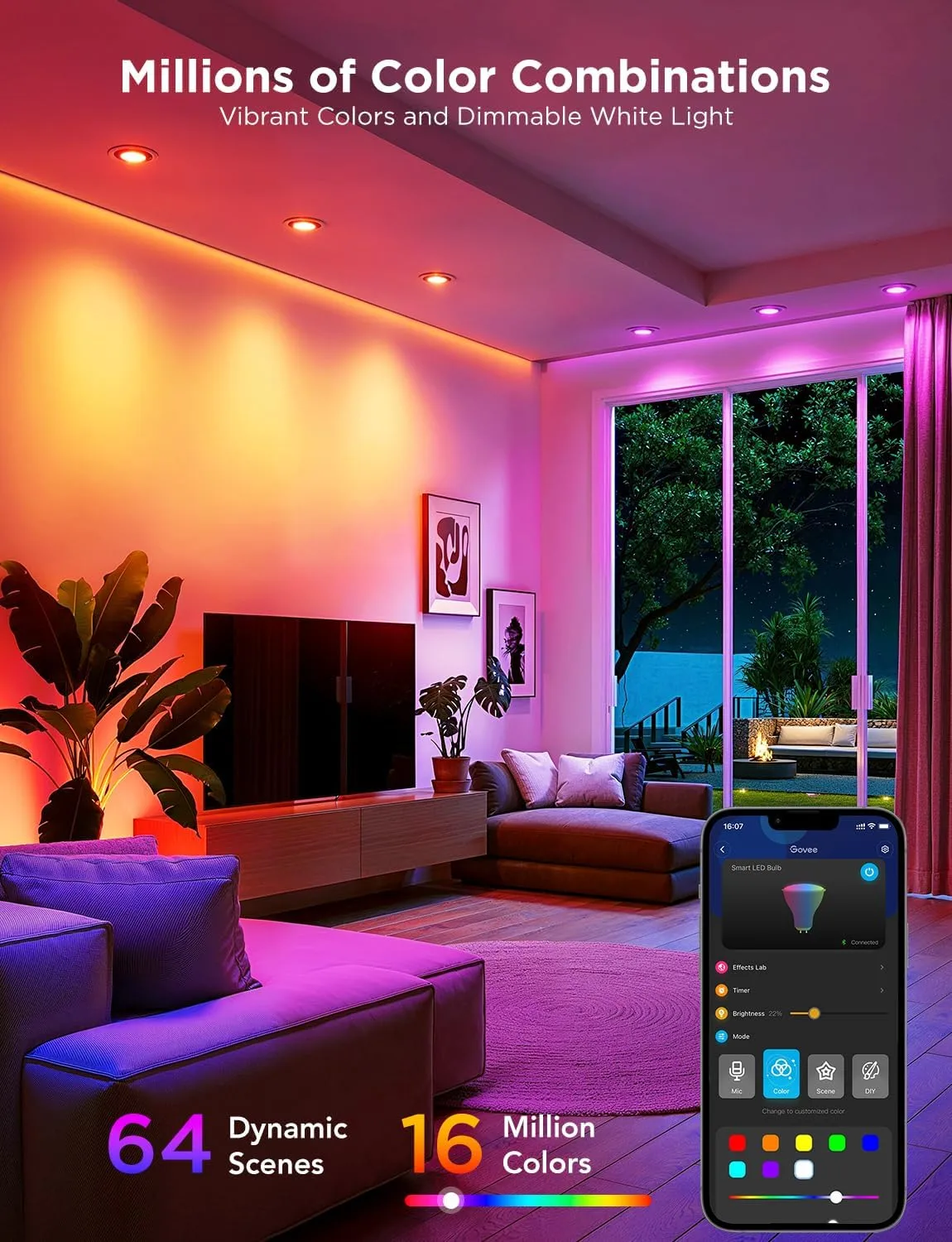 1771539704 916 Govee GU10 Smart Bulb Matter RGBWW Light Bulb Work with