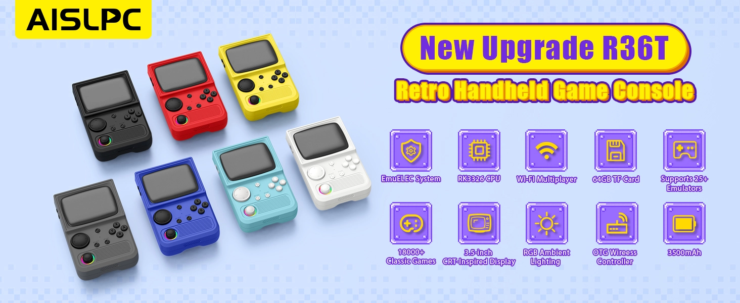 retro handheld game console gaming video consoles stick retroid pocket games hand held gameboy