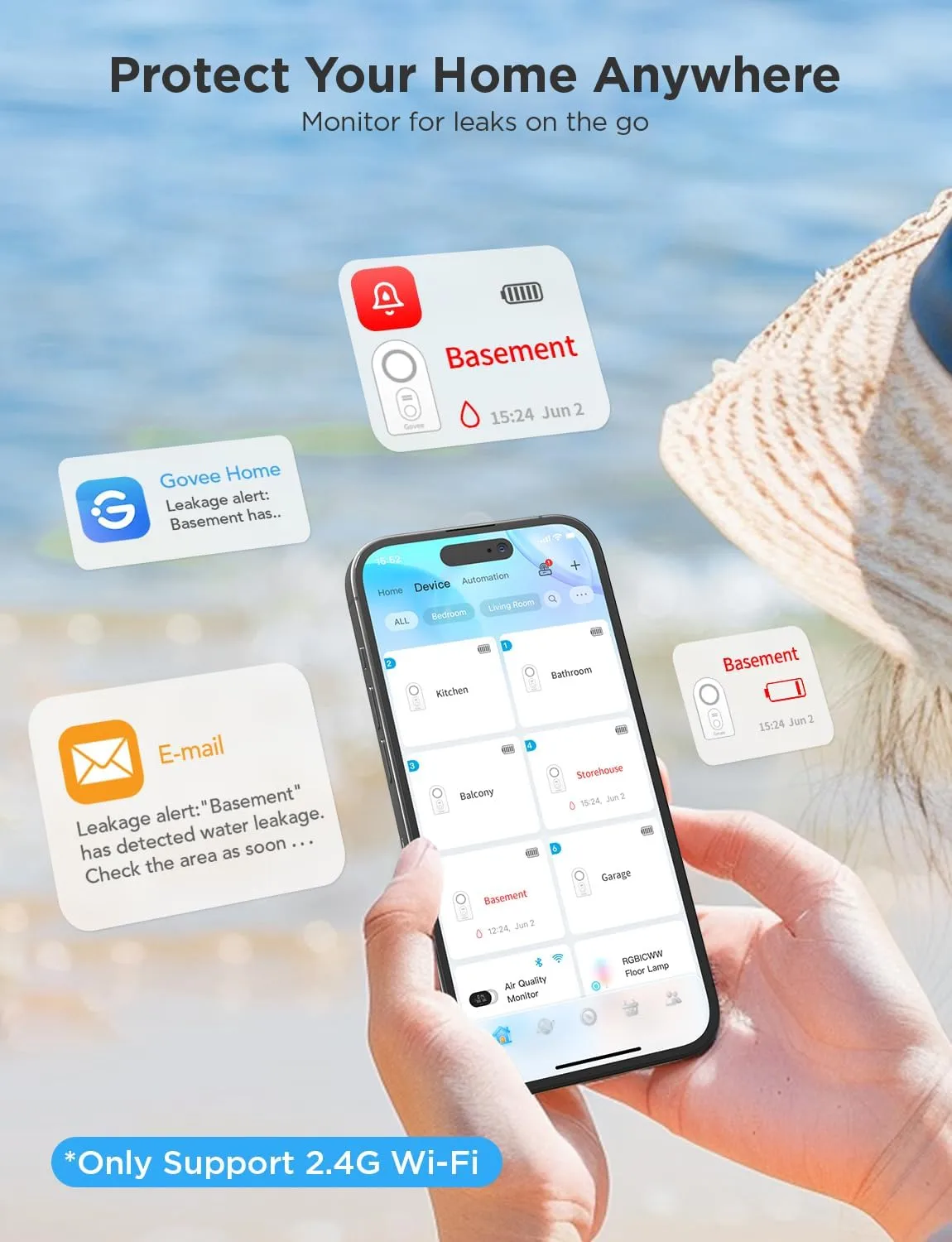 1771575016 399 Govee WiFi Water Leak Detector 3 Packs Leak Alert with
