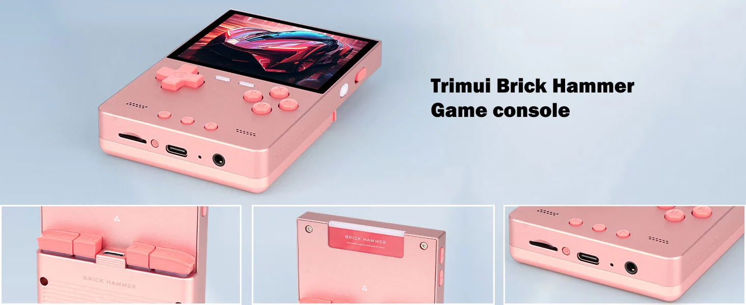 Trimui Brick Hammer Handheld Game Console with 3.2 inch IPS Screen and 3000mAh Battery,