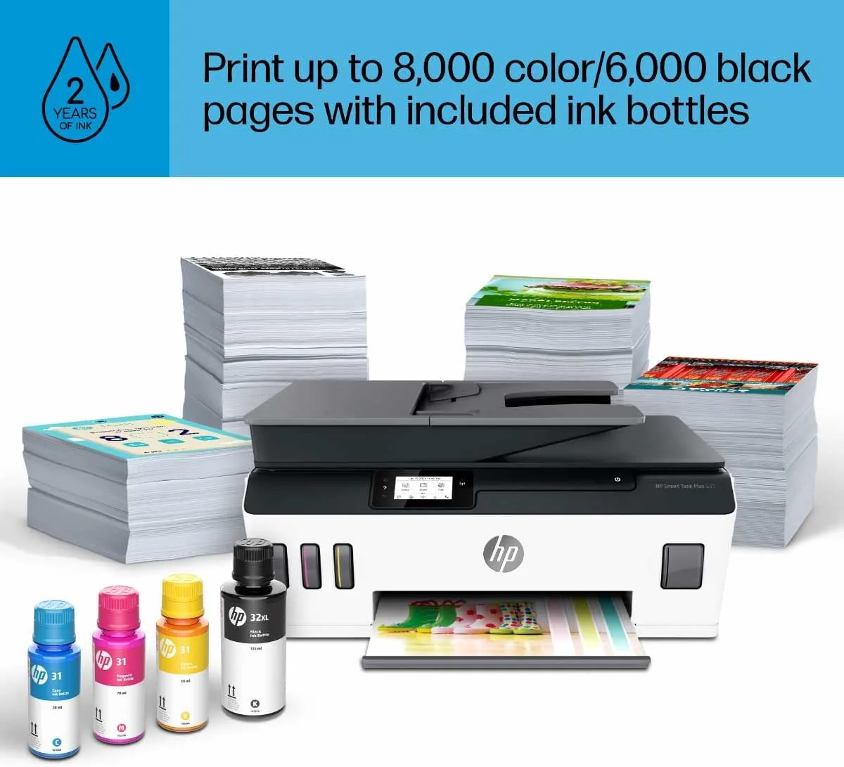 1771697955 14 HP Smart Tank Plus 651 Wireless All in One Printer Ink Tank