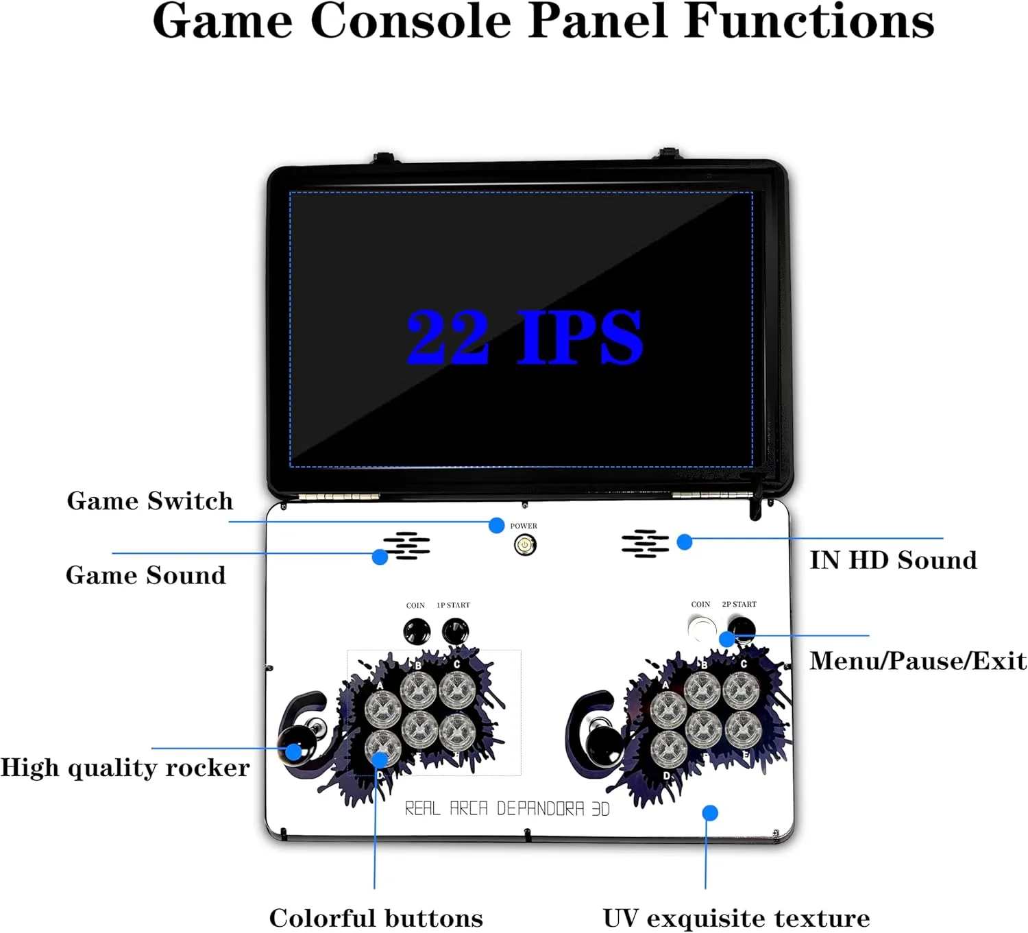 1771789324 818 Portable 20000 in 1 Metal Box 3D Arcade Game Console