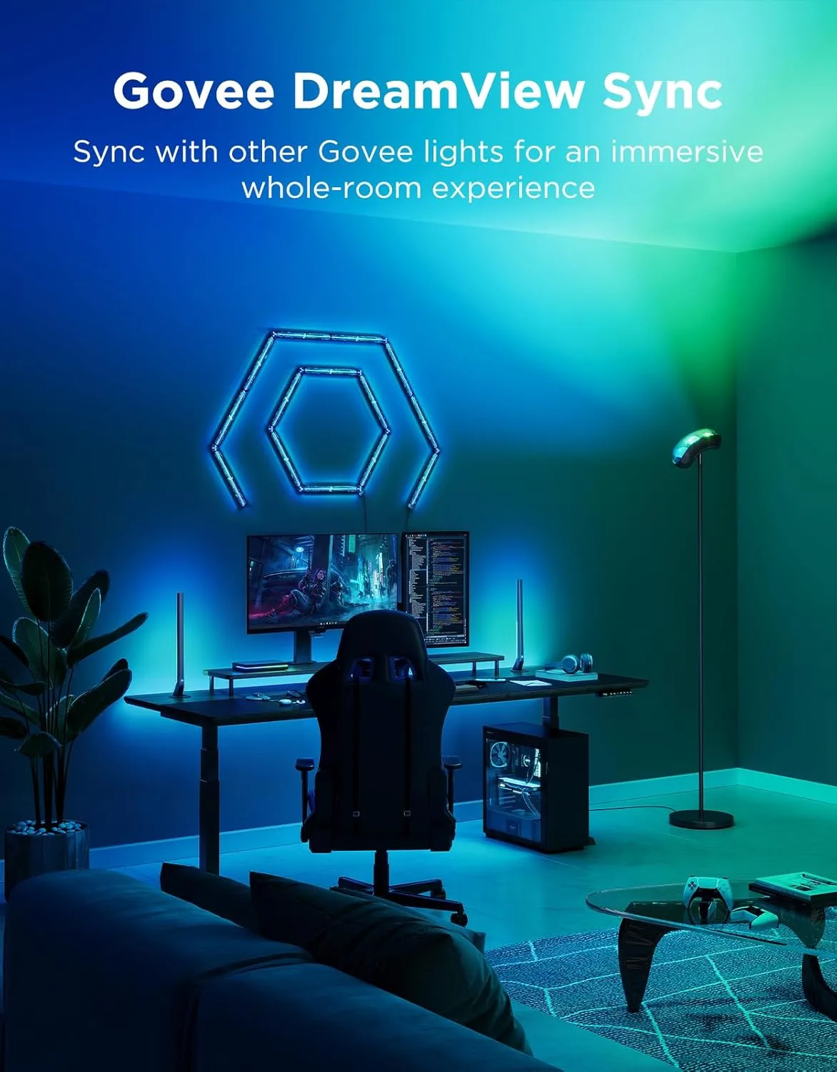 1771979390 37 Govee Torchiere Floor Lamp with Matter Alexa Compatible RGBIC Warm