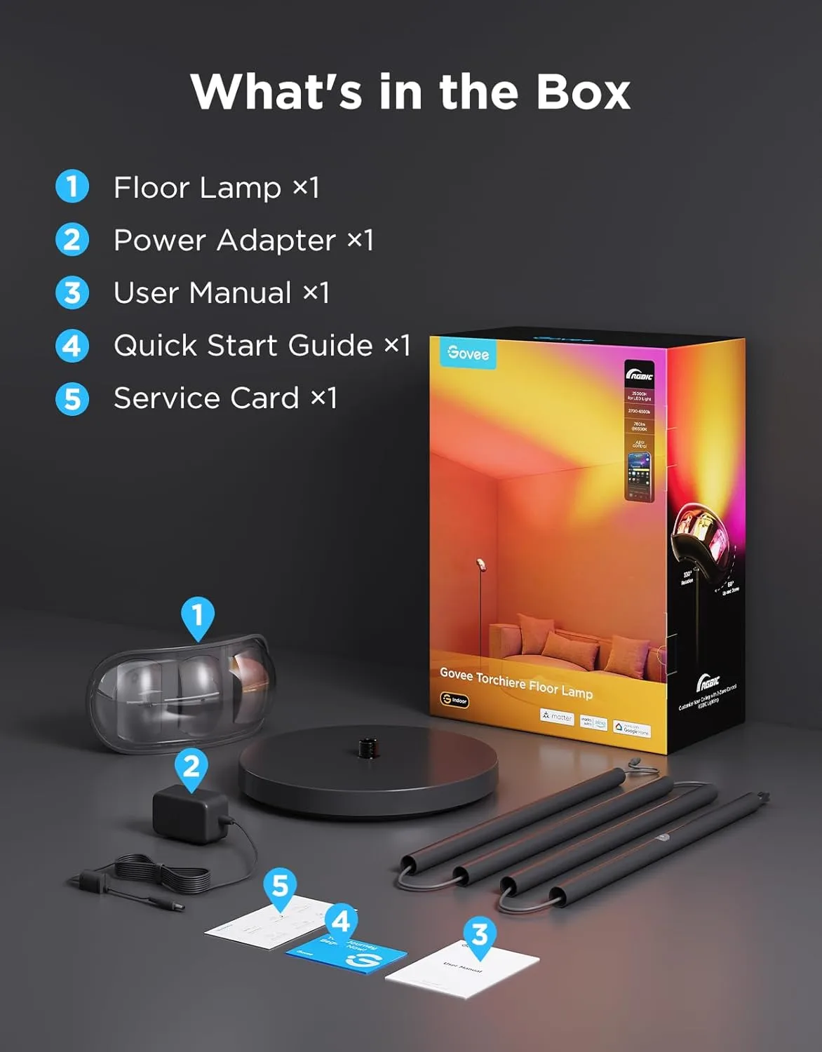 1771979390 63 Govee Torchiere Floor Lamp with Matter Alexa Compatible RGBIC Warm