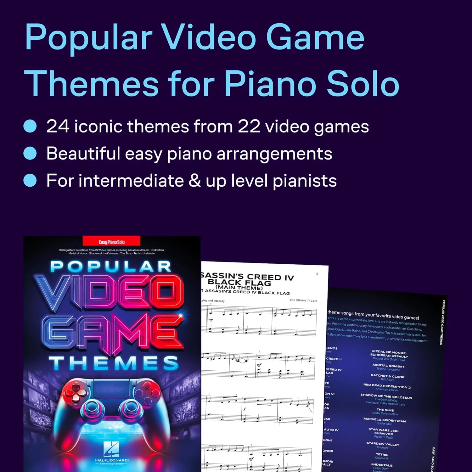 1772020921 931 Popular Video Game Themes Easy Piano Solo Intermediate Piano