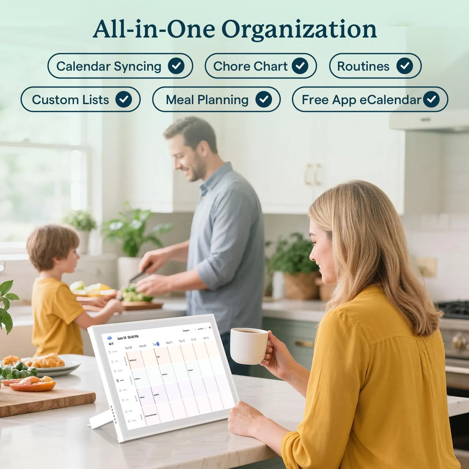 1772272826 660 Digital Calendar 101inch Smart WiFi Electronic CalendarChore Chart IPS Touch