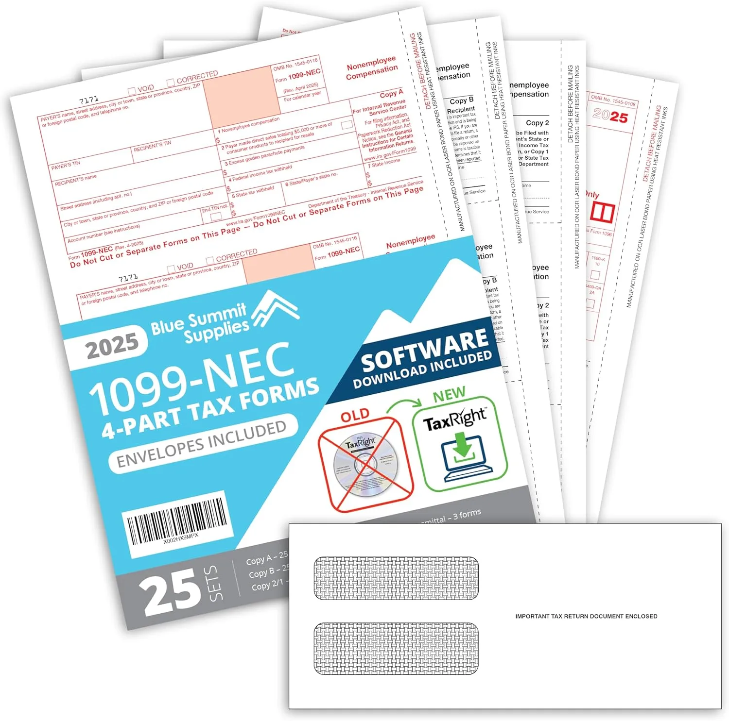 Blue Summit 1099 NEC Forms 2025 Software Tax Right Software
