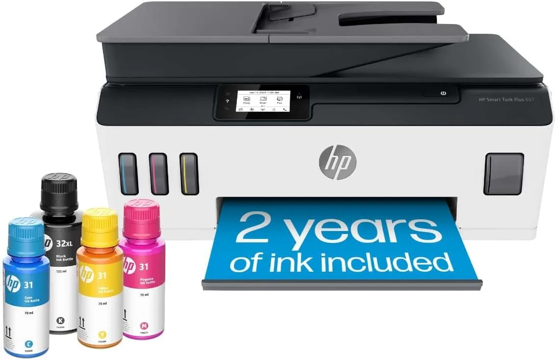 HP Smart Tank Plus 651 Wireless All in One Printer Ink Tank