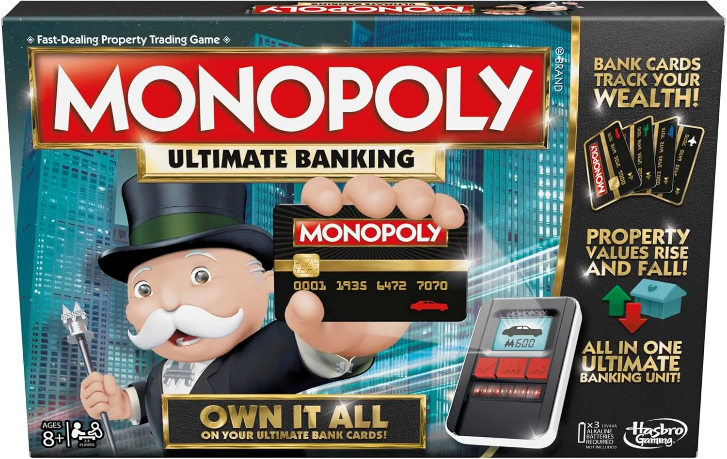 Hasbro Gaming Monopoly Ultimate Banking Edition Board Game for Families