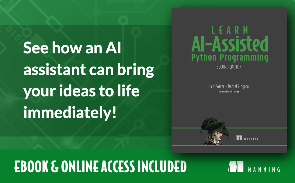 Learn AI-Assisted Python Programming, Second Edition Banner A+