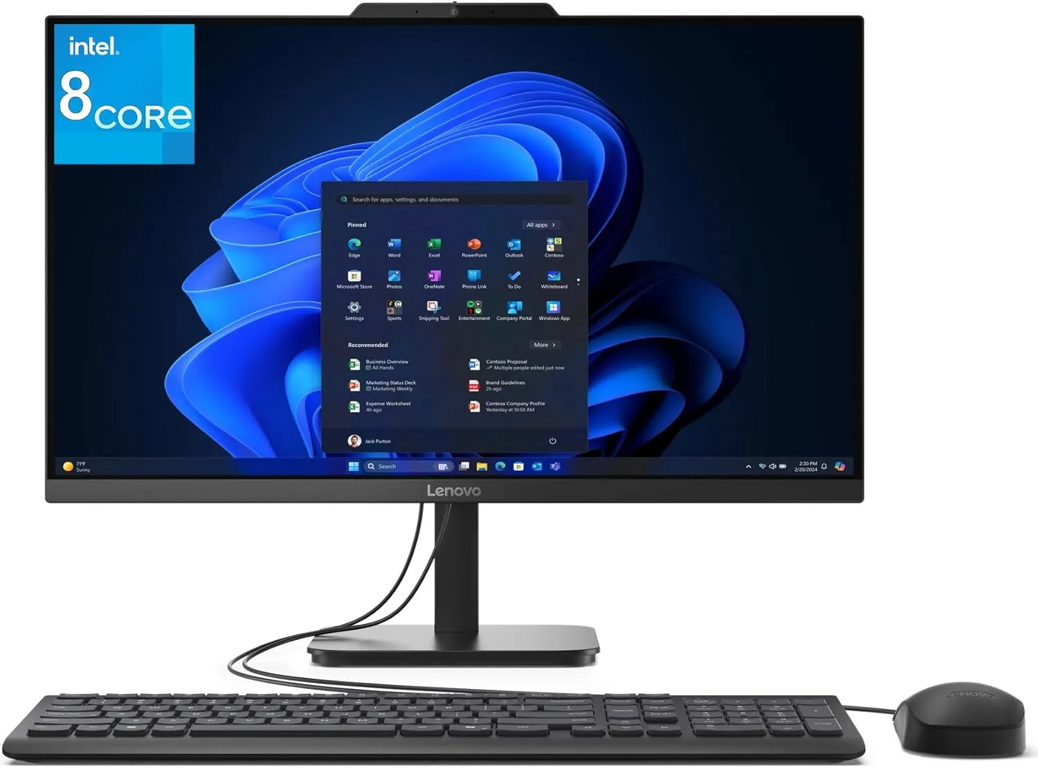 Lenovo 24 238 All in One Desktop Computer for Home Office 32GB