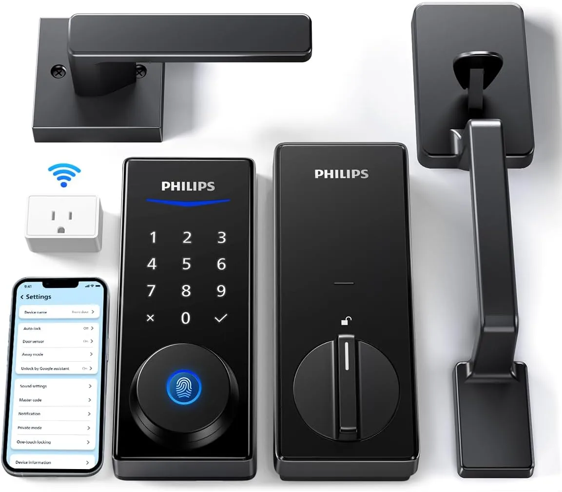 Philips Wi Fi Smart Lock with Handle Keyless Entry Keypad Door