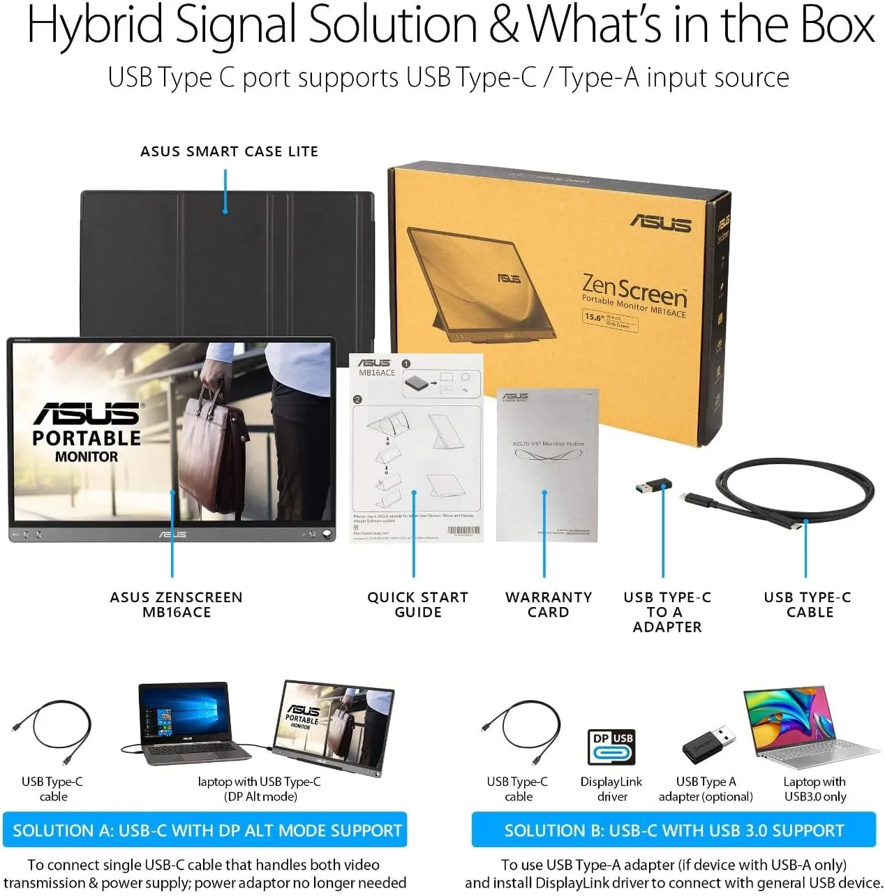 1772415365 100 ASUS ZenScreen 156 1080P Portable USB Monitor MB16ACE Full