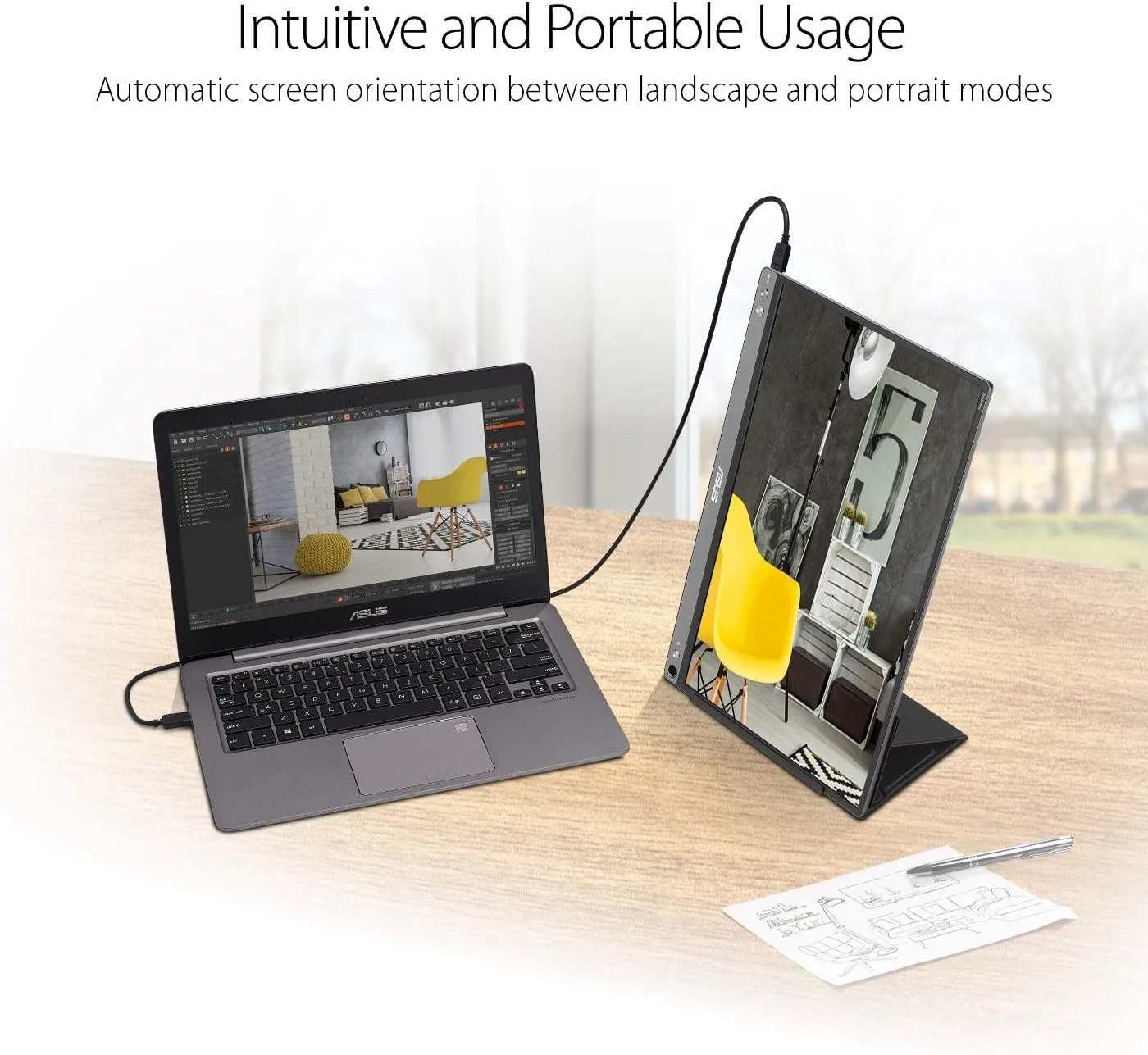 1772415365 2 ASUS ZenScreen 156 1080P Portable USB Monitor MB16ACE Full