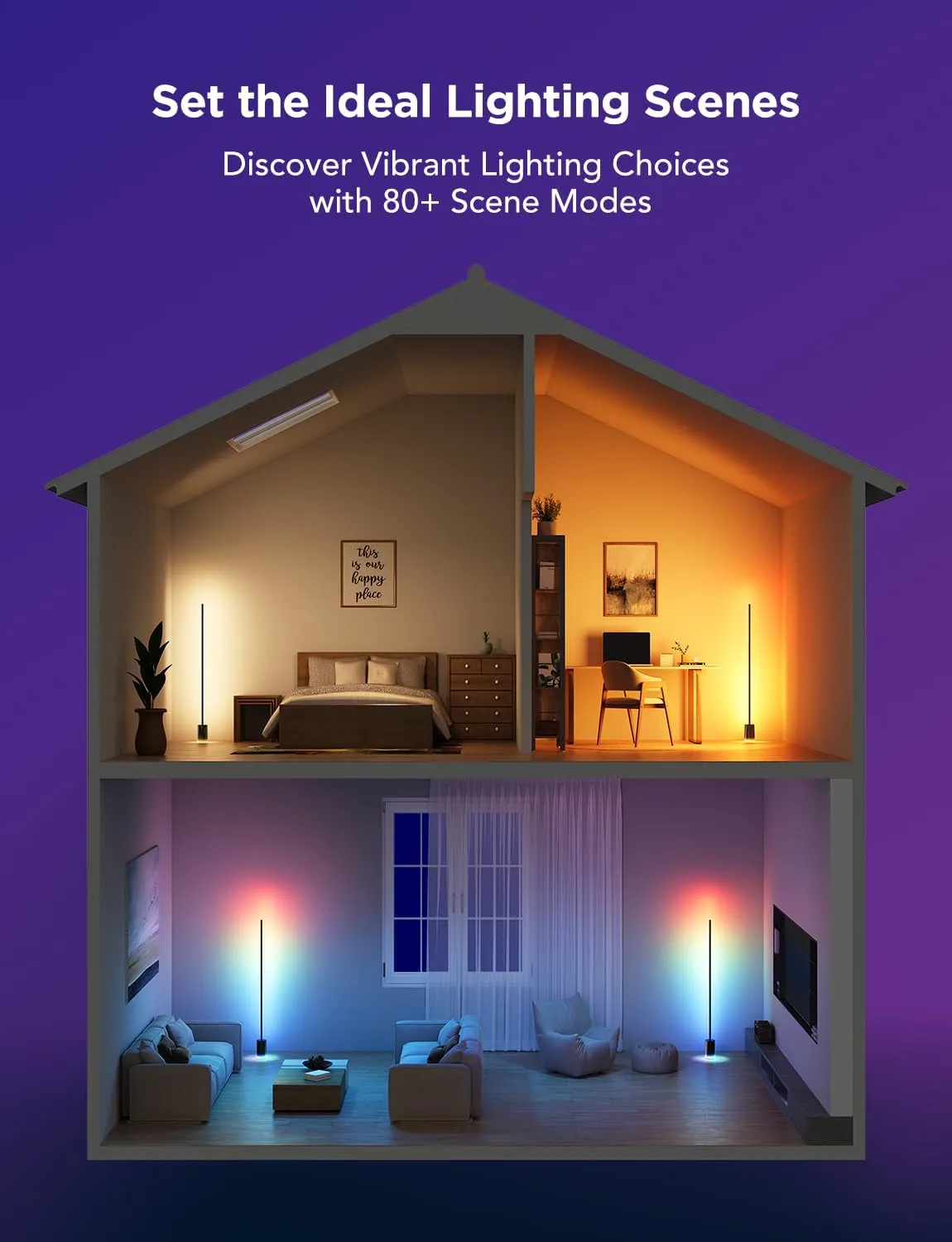 1772470904 902 Govee Floor Lamp 2 RGBIC Warm Cool White LED Compatible