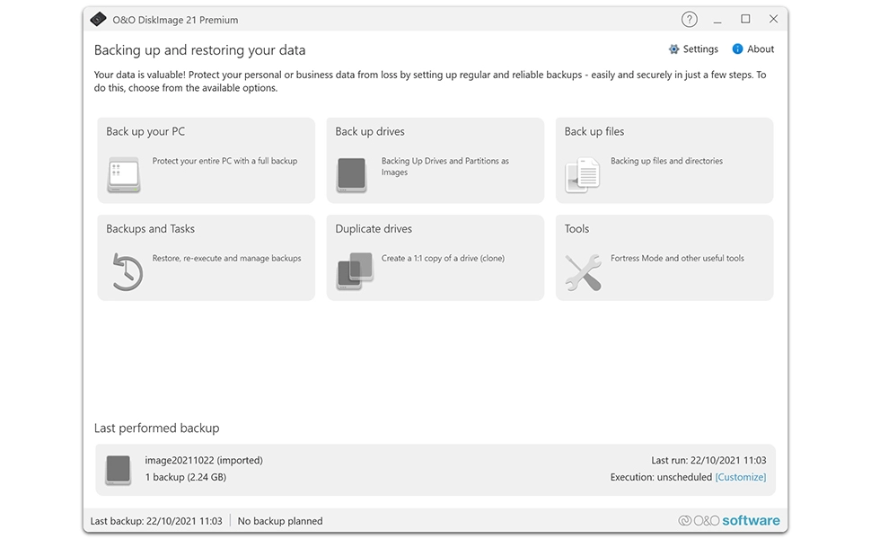 O&amp;O DiskImage 21 Premium