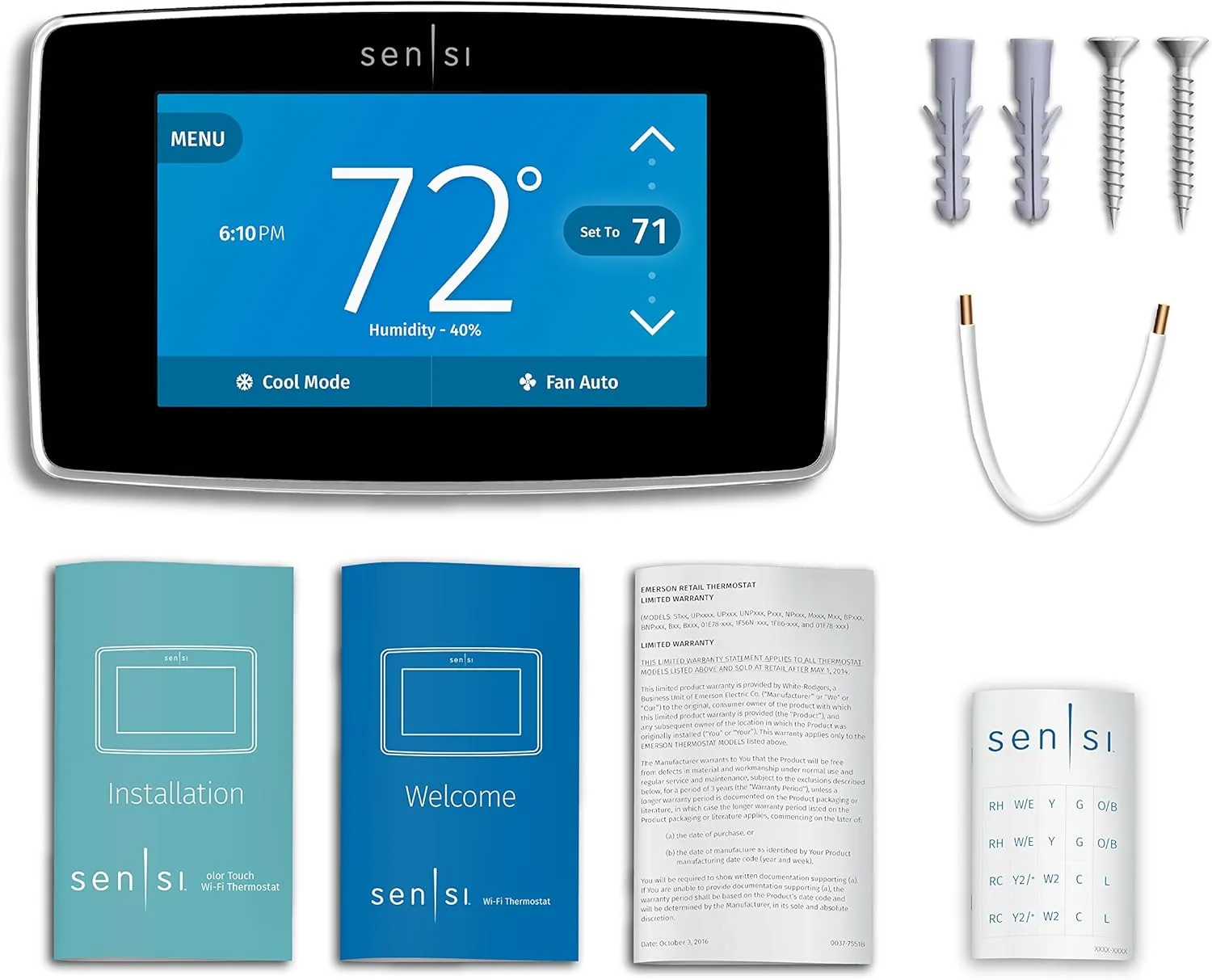 1772817331 961 Emerson Sensi Touch Wi Fi Smart Thermostat with Touchscreen Color Display