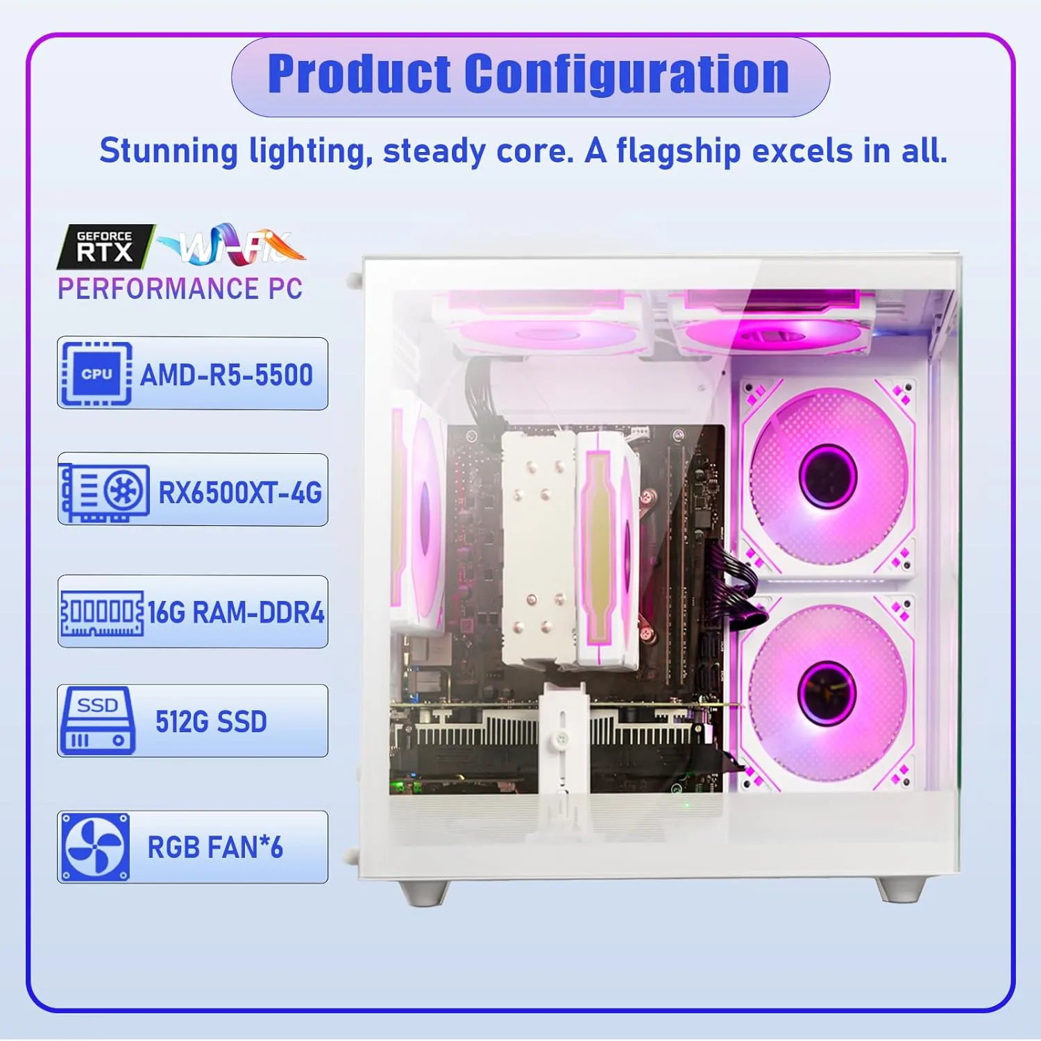 1772826585 49 Gaming PC Desktop Computer Ryzen 5 55006Core 12Threads Up