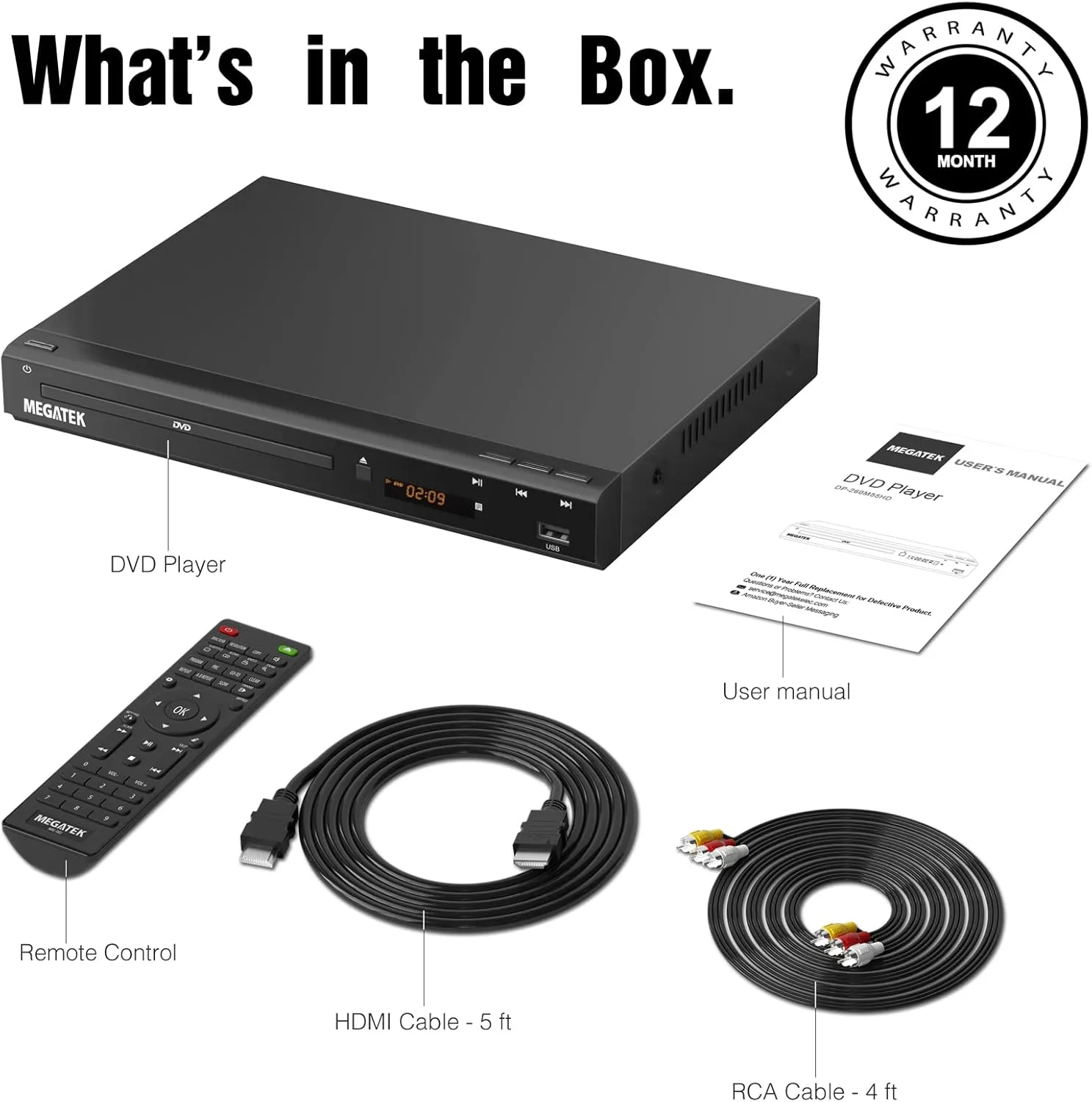 1772889489 174 MEGATEK Region Free HDMI DVD Player for TV Compact CDDVD Player