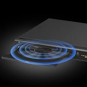 DuraPlay DVD player with next-gen disc drive and Japan-made laser for fast, quiet, accurate playback