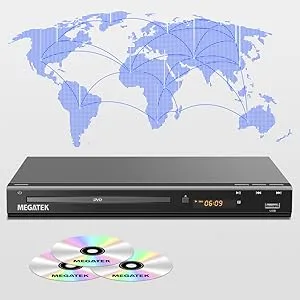 DuraPlay Multi-Region DVD player supports all regions with PAL/NTSC converter for any TV playback