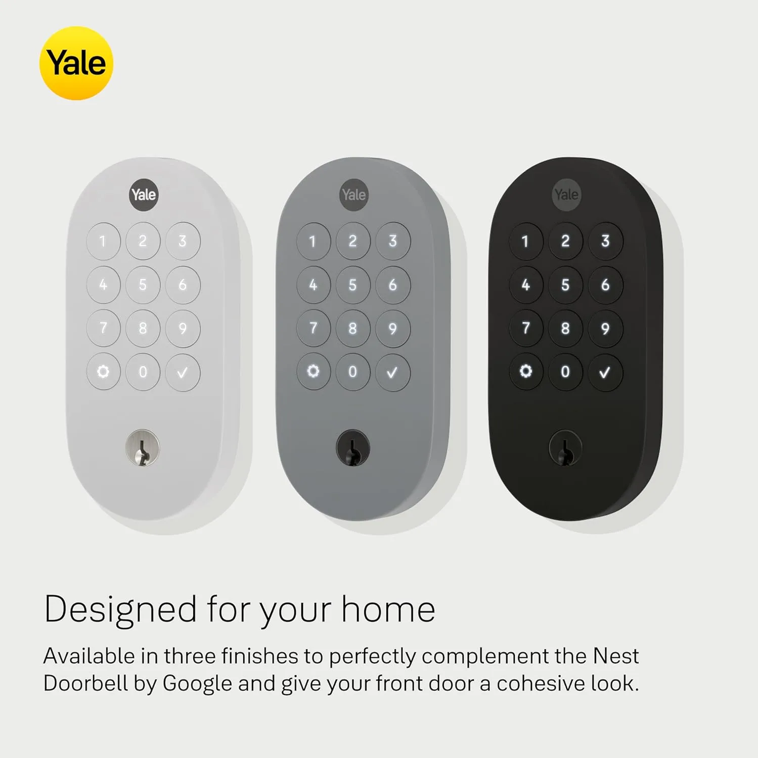 1772907045 102 Yale Matte Black Keyed Deadbolt Smart Lock with Google Matter