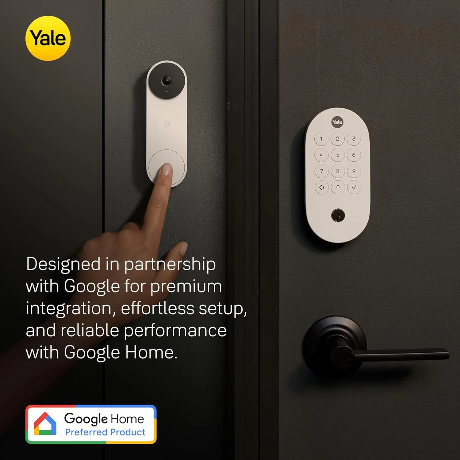 1772907045 455 Yale Matte Black Keyed Deadbolt Smart Lock with Google Matter