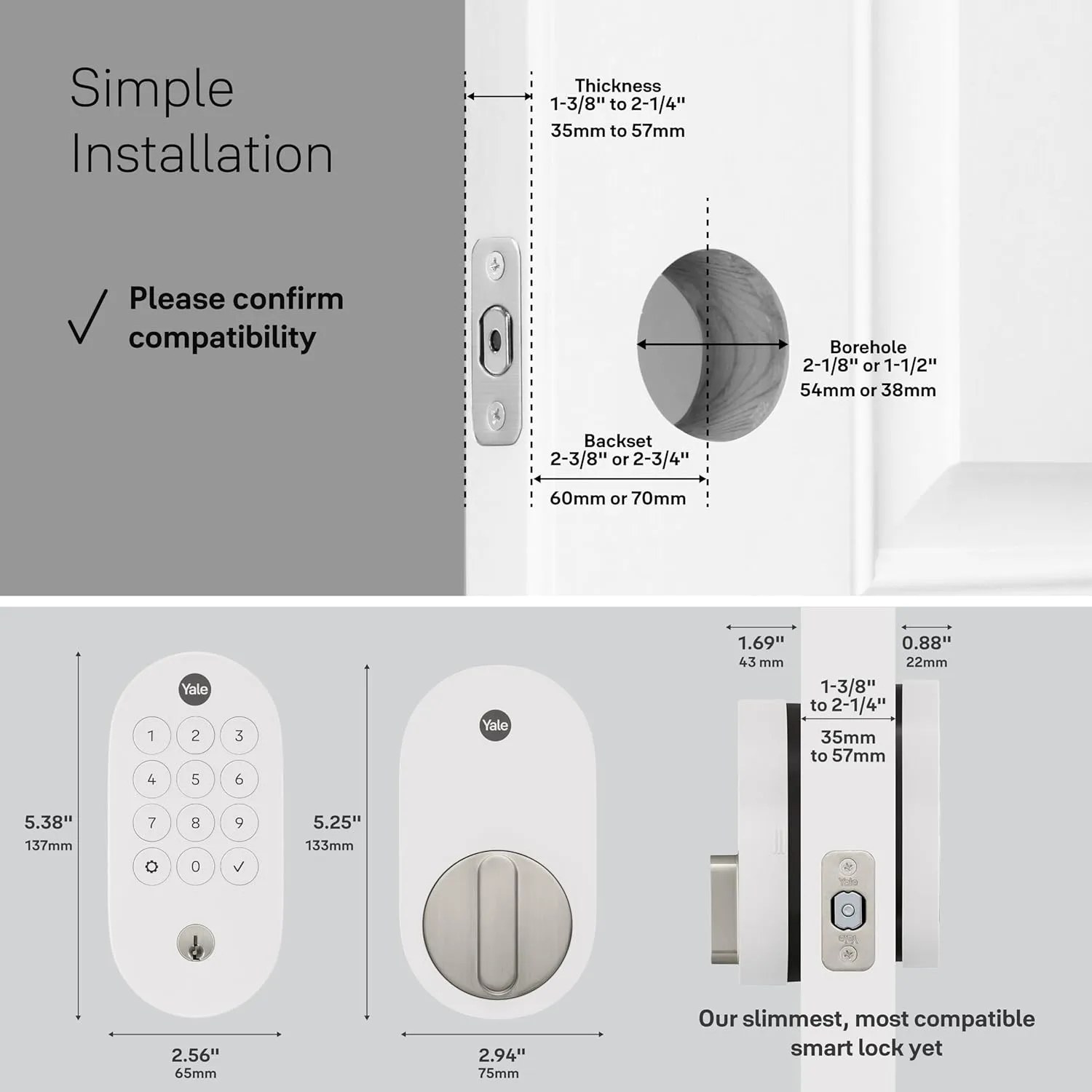 1772907045 961 Yale Matte Black Keyed Deadbolt Smart Lock with Google Matter