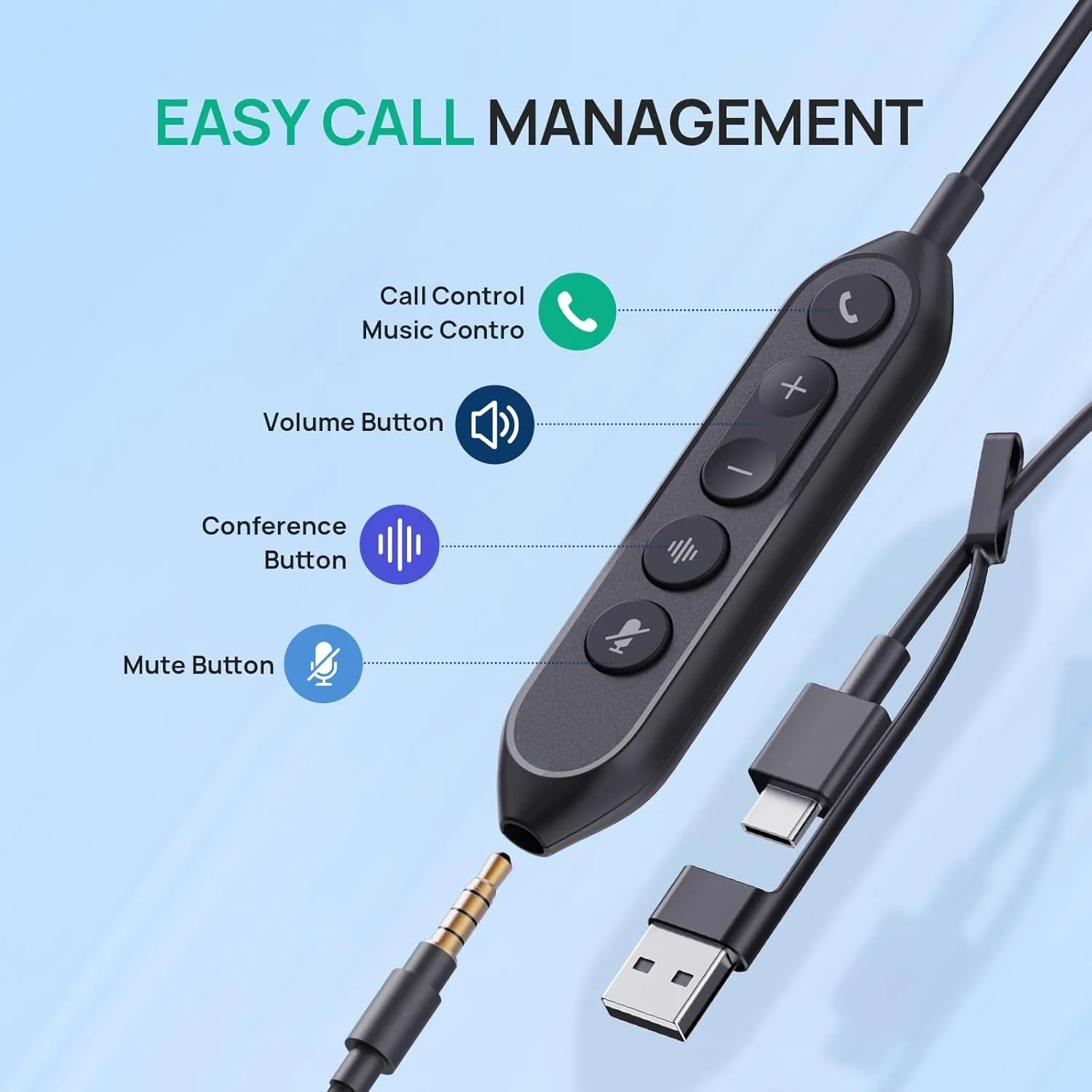 1773075993 182 Yealink UH42 SE Wired Headset with Mic USB AC 35MM