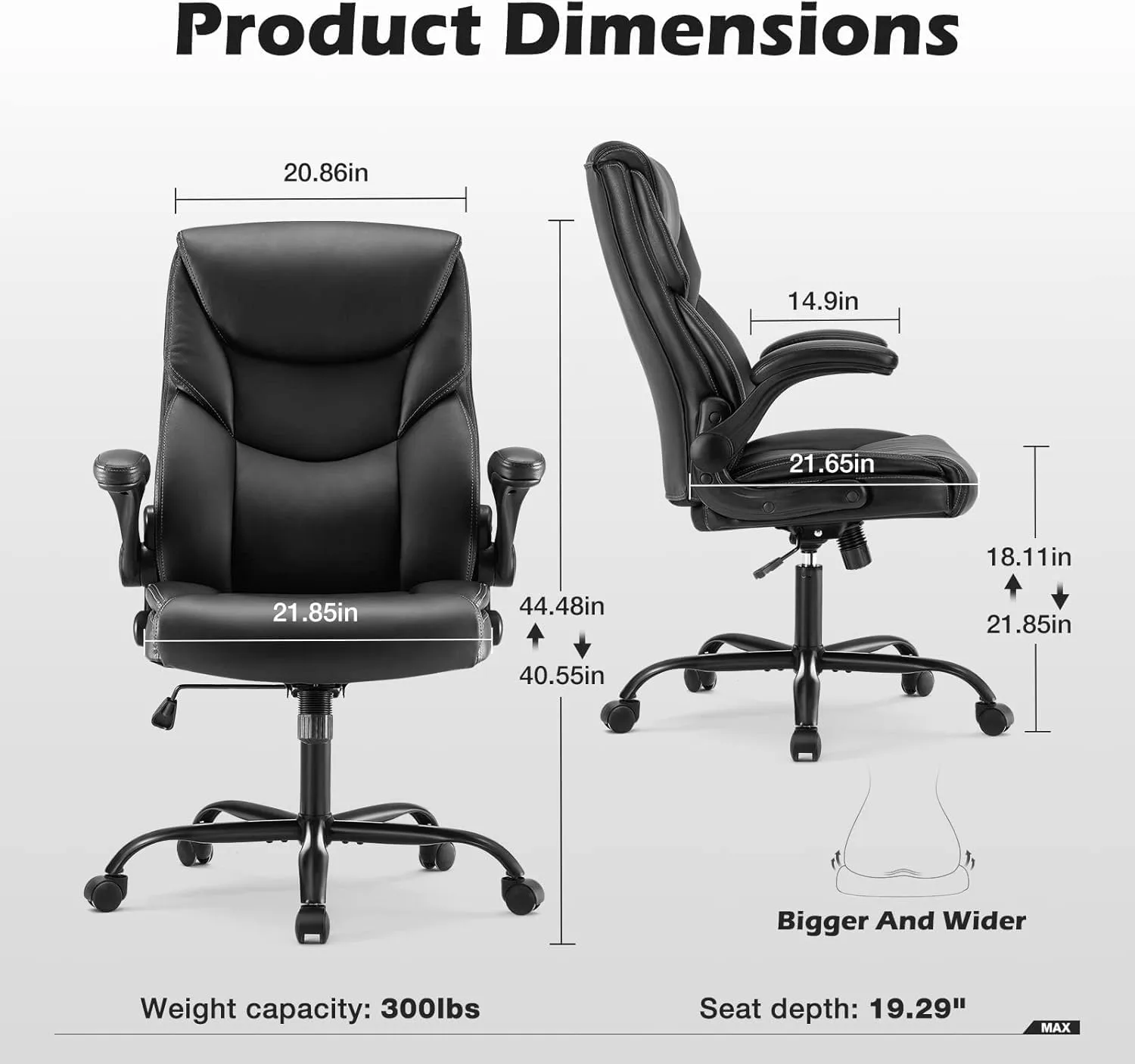 1773111883 148 DUMOS Office Chair Set of 2 Ergonomic Executive Computer