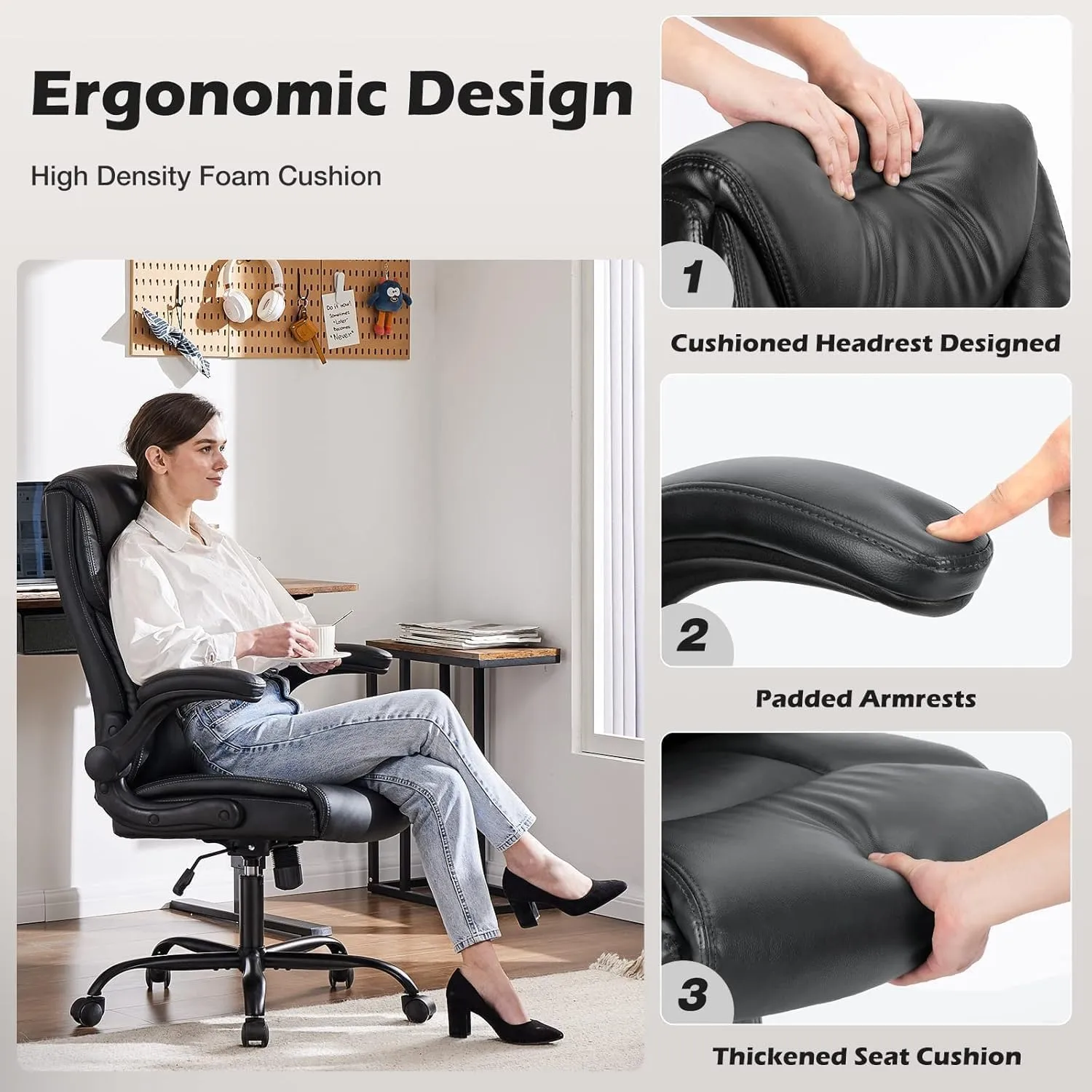 1773111884 232 DUMOS Office Chair Set of 2 Ergonomic Executive Computer