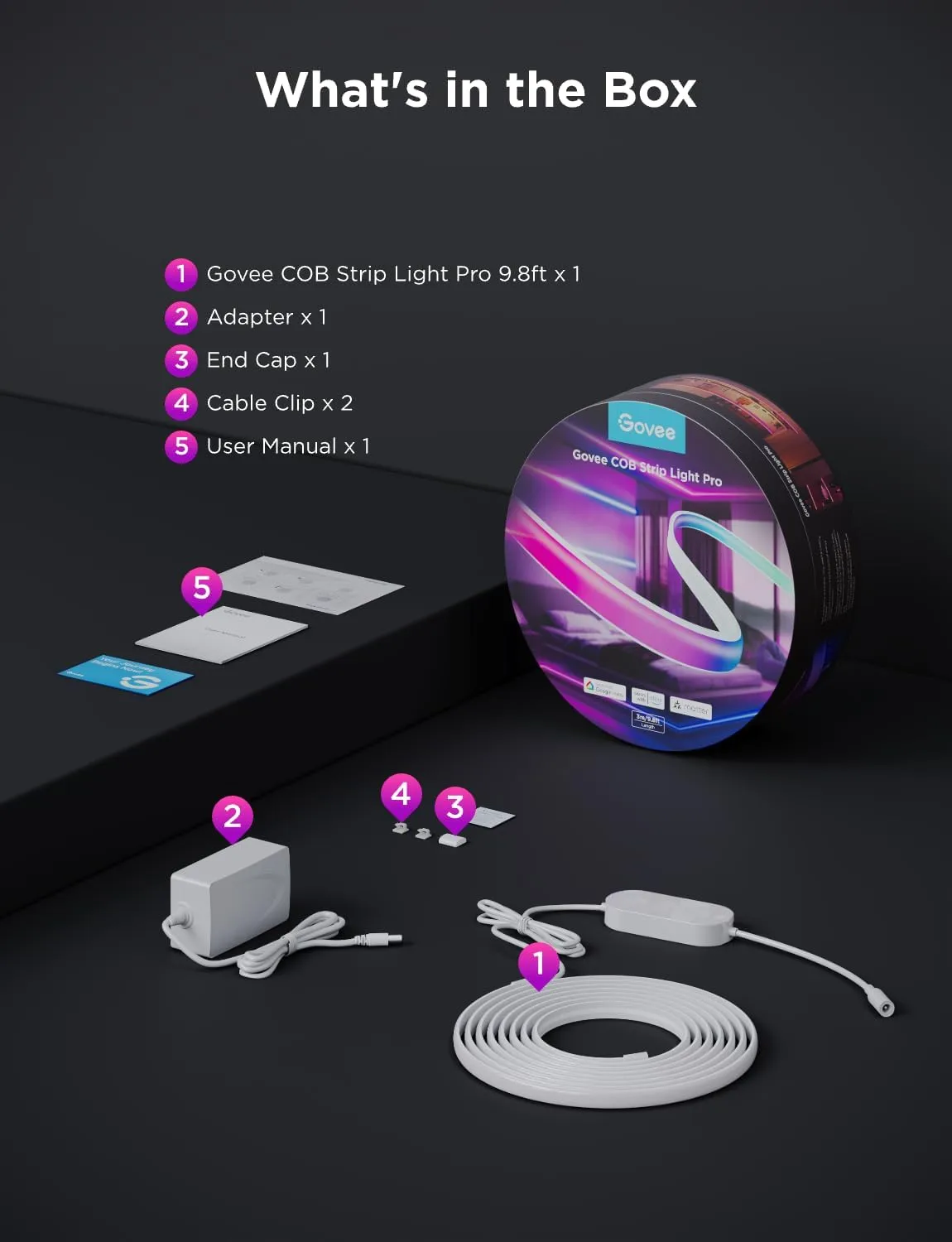 1773155283 538 Govee COB LED Strip Light Pro LED Lights for Bedroom