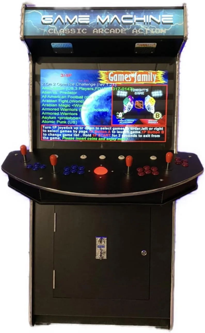 1773177621 989 Full Size Commercial Grade Upright Standup Arcade Machine 4 Player