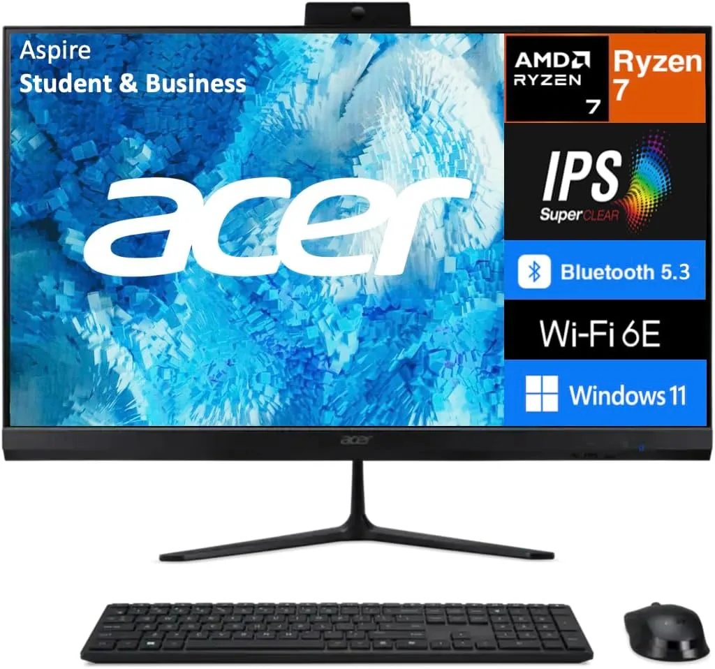 1773340288 932 acer Aspire 27 All in One Desktop 27 IPS FHD Display AMD