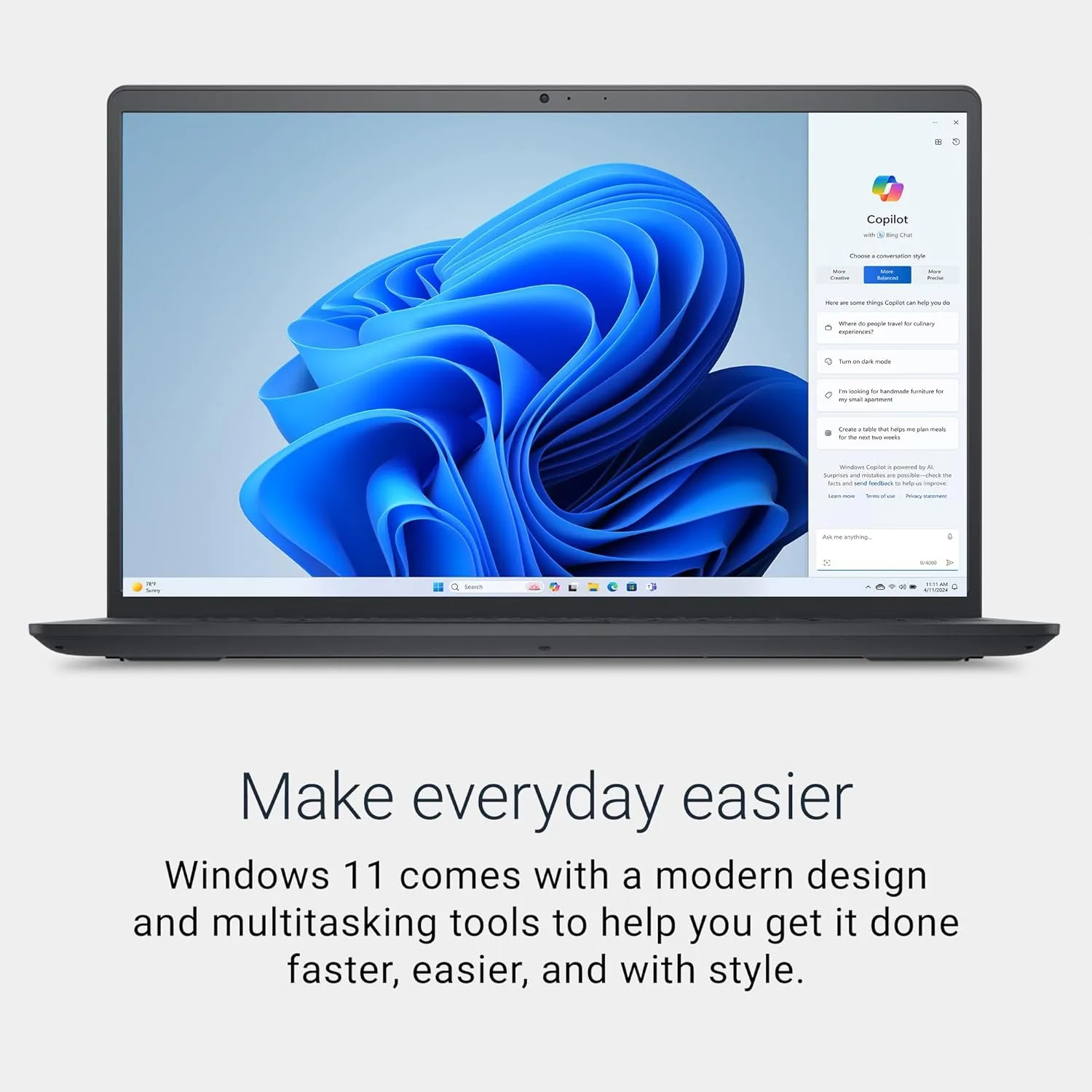 1773357736 92 Dell 15 Laptop DC15250 156 inch FHD 120Hz Display Intel Core 3