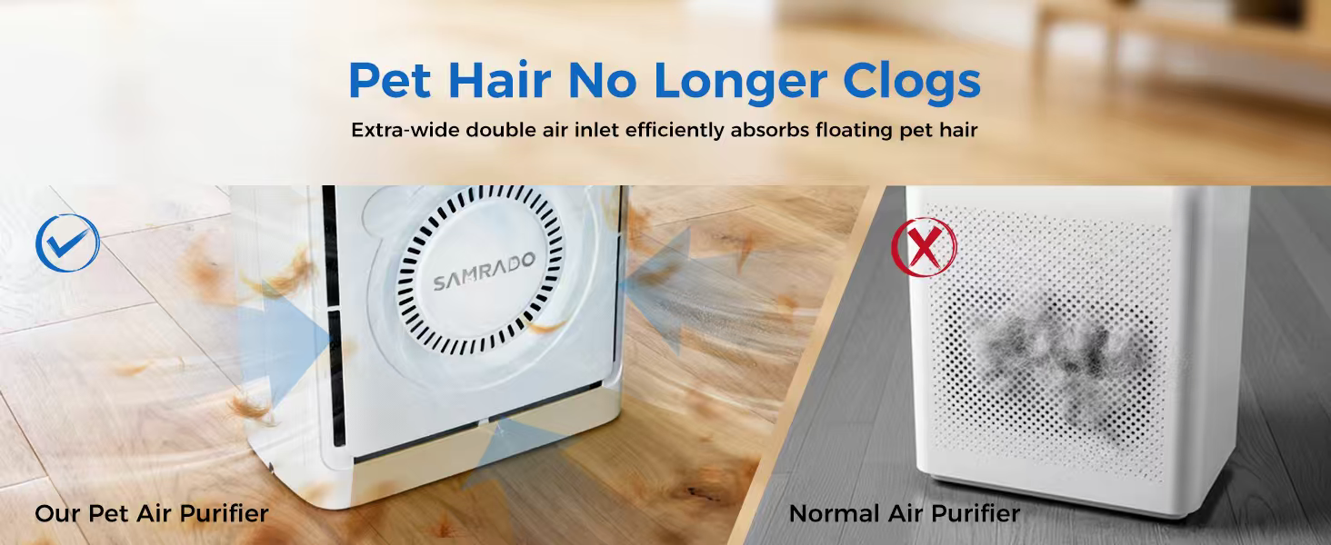 air purifier no hair clogs